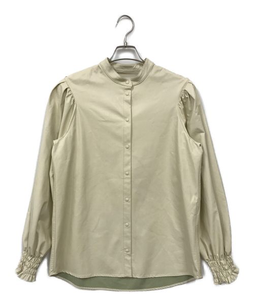 MSGM（エムエスジーエム）MSGM (エムエスジーエム) フェイクレザーシャツジャケット ベージュ サイズ:42の古着・服飾アイテム
