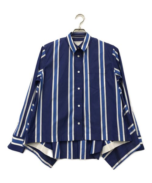 sacai（サカイ）sacai (サカイ) ストライプシャツ ブルー サイズ:2の古着・服飾アイテム