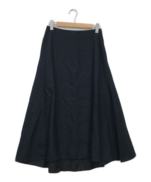 DRAWER（ドゥロワー）DRAWER (ドゥロワー) バックロングセミフレアスカート / ロングスカート ネイビー サイズ:38の古着・服飾アイテム