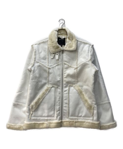 Reason（リーズン）REASON (リーズン) フェイクレザージャケット ホワイト サイズ:XLの古着・服飾アイテム
