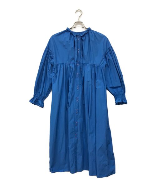 machatt（マチャット）machatt (マチャット) リボンバックティアードドレス ブルー サイズ:FREEの古着・服飾アイテム