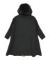 DRAWER (ドゥロワー) フォックスーファーフーデッドコート ブラック サイズ:36：49800円
