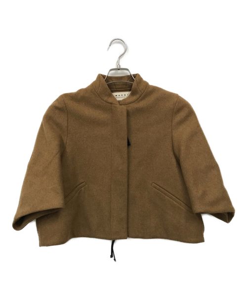 MARNI（マルニ）MARNI (マルニ) カシミヤ混ウールジャケット ブラウン サイズ:40の古着・服飾アイテム