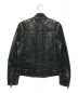 DIESEL (ディーゼル) ラメ加工ライダースジャケット ブラック サイズ:S：17800円