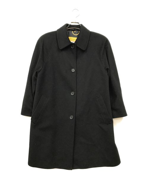 HERNO（ヘルノ）HERNO (ヘルノ) 裏地スカーフ柄シルクステンカラーコート ブラック サイズ:42の古着・服飾アイテム