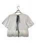 MSGM (エムエスジーエム) Lace-trimmed T-shirt（レーストリミングＴシャツ） ホワイト サイズ:Ｓ：5800円