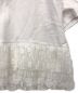 中古・古着 MSGM (エムエスジーエム) Lace-trimmed T-shirt（レーストリミングＴシャツ） ホワイト サイズ:Ｓ：5800円