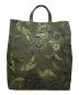 GUCCI（グッチ）の古着「Floral Fabric Top Handle Tote Bag（フローラル パブリック トップ ハンドル トートバッグ）」｜オリーブ