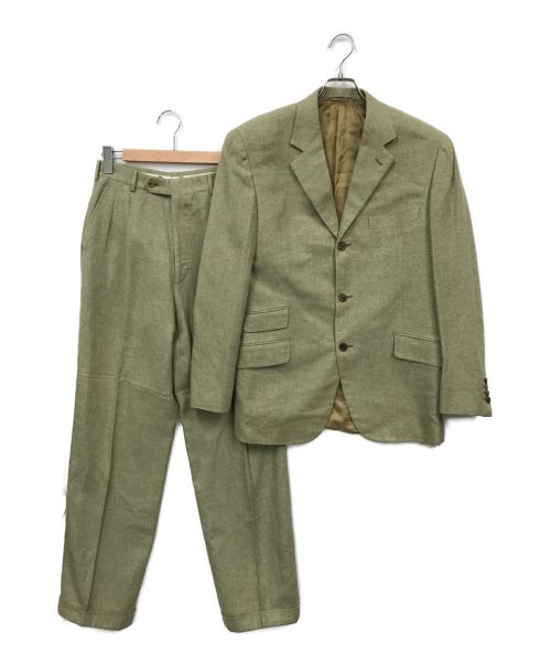 HERMES（エルメス）HERMES (エルメス) カシミヤ混セットアップスーツ オリーブ サイズ:50の古着・服飾アイテム