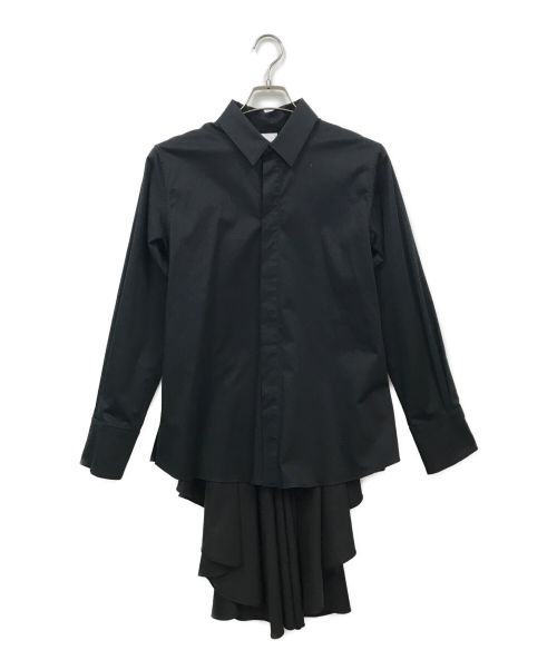 MIHARA YASUHIRO（ミハラヤスヒロ）MIHARA YASUHIRO (ミハラヤスヒロ) バックフレアシャツ ブラック サイズ:40の古着・服飾アイテム