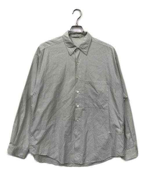 AURALEE（オーラリー）AURALEE (オーラリー) WASHED FINX TWILL BIG SHIRTS グレー サイズ:XLの古着・服飾アイテム