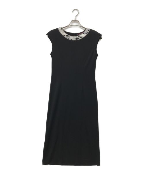 LEONARD（レオナール）LEONARD (レオナール) ノースリーブワンピース ブラック サイズ:Mの古着・服飾アイテム