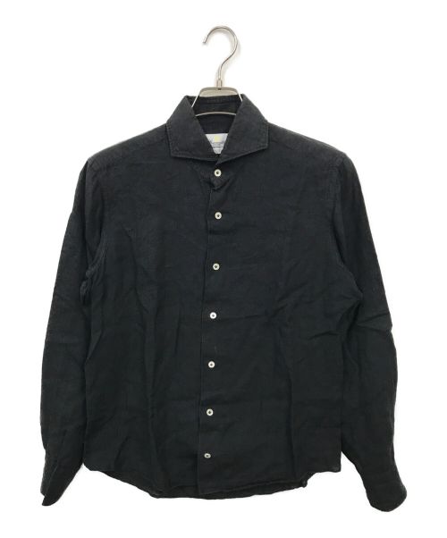 giannetto（ジャンネット）giannetto (ジャンネット) リネンシャツ ブラック サイズ:Mの古着・服飾アイテム