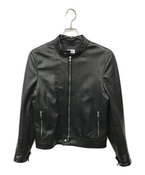 EMMETI（エンメティ）EMMETI (エンメティ) ラムレザージャケット ブラック サイズ:46の古着・服飾アイテム