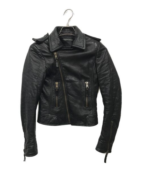BALENCIAGA（バレンシアガ）BALENCIAGA (バレンシアガ) ラムレザーライダースジャケット ブラック サイズ:Mの古着・服飾アイテム