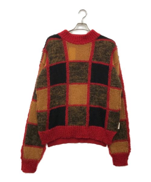 MARNI（マルニ）MARNI (マルニ) Multicolor print sweater（マルチカラー プリント セーター） レッド サイズ:46 未使用品の古着・服飾アイテム