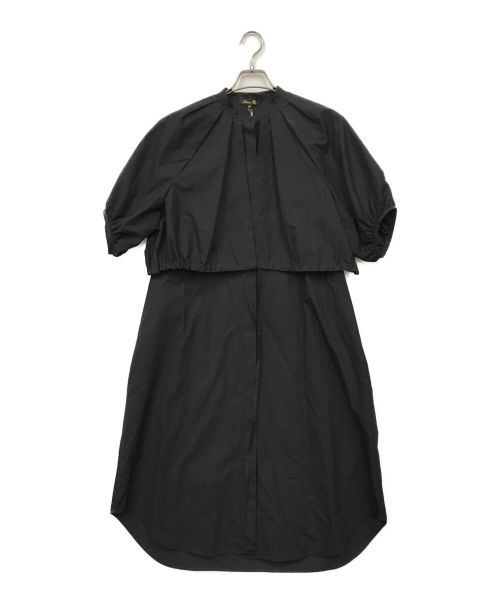 DRAWER（ドゥロワー）DRAWER (ドゥロワー) ケープデザインワンピース ブラック サイズ:36の古着・服飾アイテム