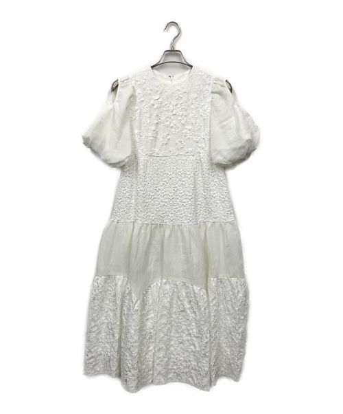 CHESTY（チェスティ）CHESTY (チェスティ) ティアードマキシワンピース ホワイトの古着・服飾アイテム