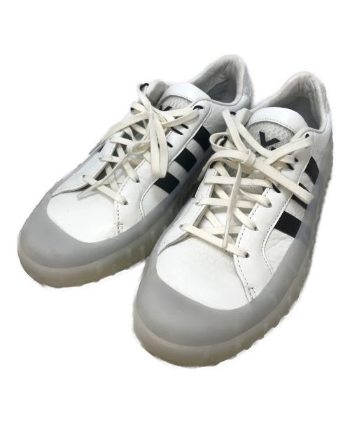 adidas（アディダス）adidas (アディダス) Y-3 (ワイスリー) GR.1P Core White Black Core White（コアホワイト） ホワイト×ブラック サイズ:UK10の古着・服飾アイテム