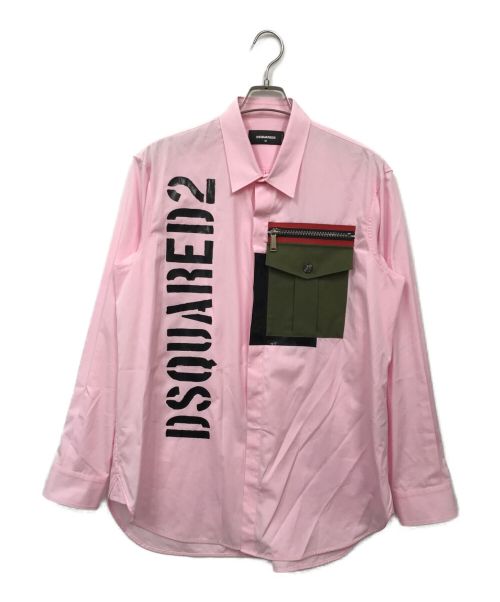 DSQUARED2（ディースクエアード）DSQUARED2 (ディースクエアード) シャツ ピンク サイズ:48の古着・服飾アイテム