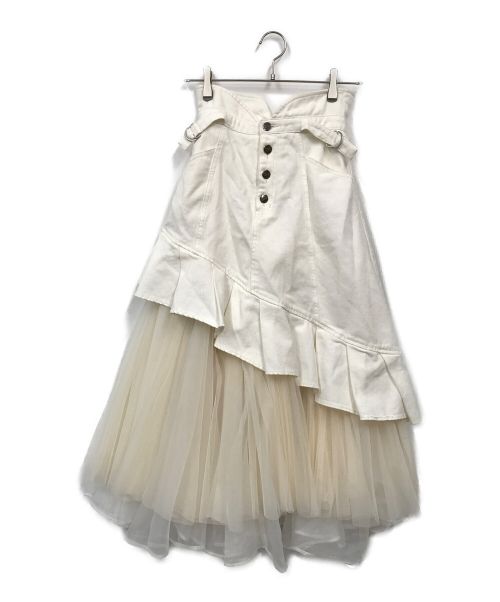 Belle vintage（ベル ヴィンテージ）Belle vintage (ベル ヴィンテージ) ドッキングスカート ホワイト サイズ:Fの古着・服飾アイテム