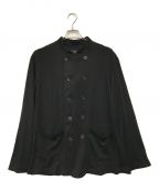 s'yteサイト）の古着「JERSEY DOUBLE FRONT STAND COLLAR JACKET」｜ブラック