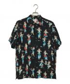 Aloha Blossomアロハブロッサム）の古着「アロハシャツ」｜ブラック