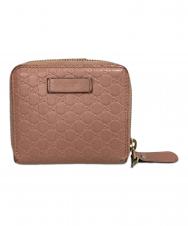 GUCCI (グッチ) マイクログッチシマコンパクトウォレット ピンク