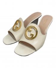GUCCI (グッチ) GG ロゴ ブロンディ スライドサンダル ベージュ サイズ:36