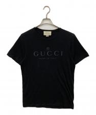 GUCCI (グッチ) トーナルロゴ クルーネックTシャツ ブラック サイズ:L