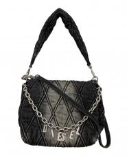 DIESEL (ディーゼル) CHARM‐Dデニムショルダーバッグ ブラック