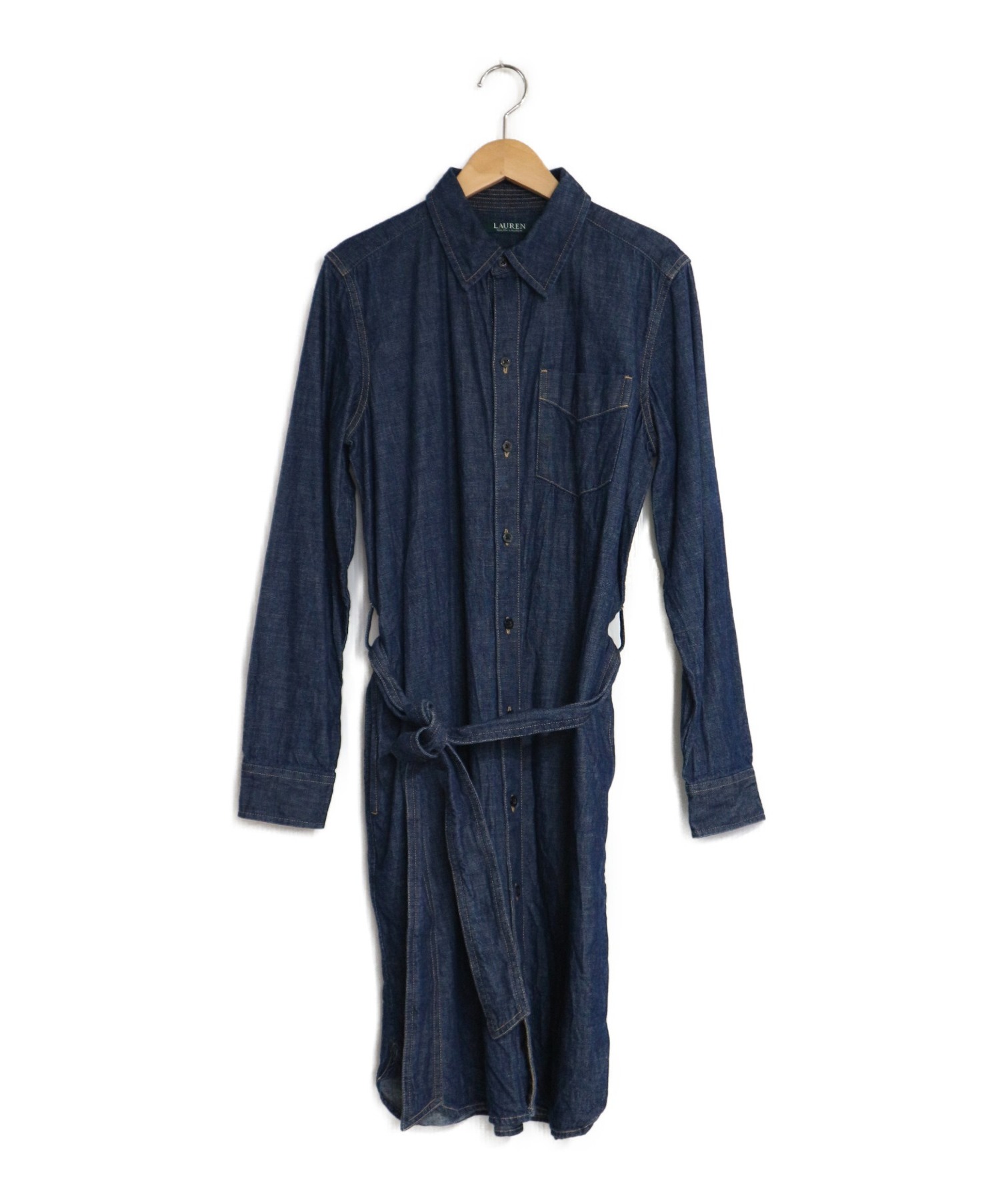 中古 古着通販 Lauren Ralph Lauren ローレンラルフローレン デニムシャツワンピース インディゴ サイズ S シャツワンピース デニム ブランド 古着通販 トレファク公式 Trefac Fashion