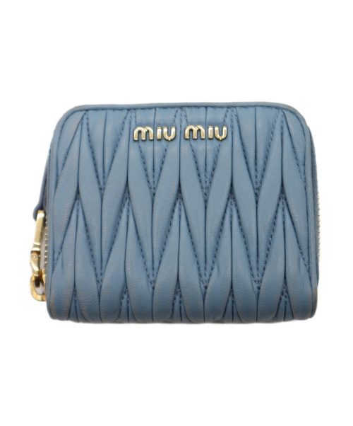 中古 古着通販 Miu Miu ミュウミュウ カードケース ブルー ブランド 古着通販 トレファク公式 Trefac Fashion