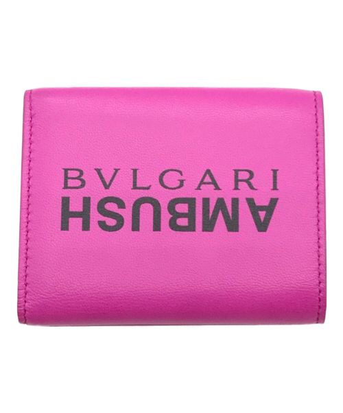 BVLGARI（ブルガリ）BVLGARI×AMBUSH (ブルガリ×アンブッシュ) 3つ折り財布 ピンク×ブラック サイズ:不明の古着・服飾アイテム