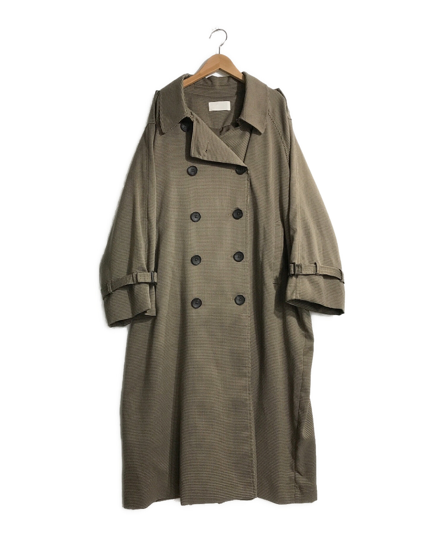 【中古・古着通販】willfully (ウィルフリー) bulgy sleeve belted trench coat ブラウン サイズ:F