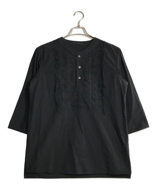 TAAKK（ターク）TAAKK (ターク) フリンジPOシャツ ブラック サイズ:2の古着・服飾アイテム