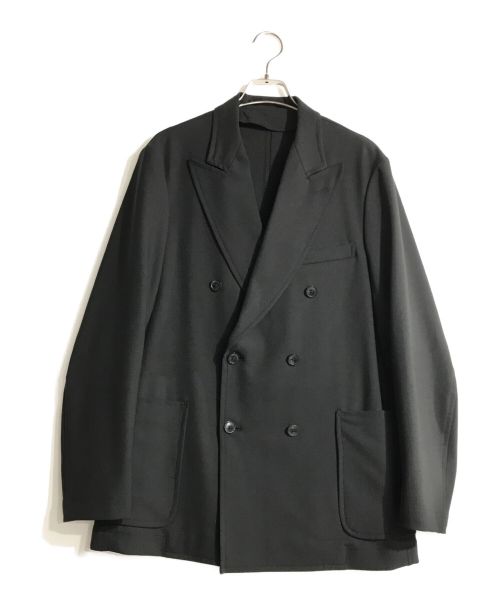 Pilgrim（ピルグリム）Pilgrim (ピルグリム) ウールポプリン ダブル6Bジャケット ブラック サイズ:48の古着・服飾アイテム