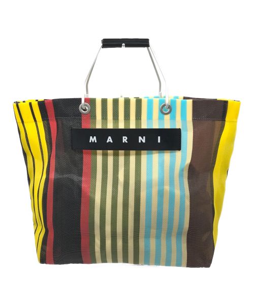 MARNI（マルニ）MARNI (マルニ) フラワーカフェ ストライプトートバッグ マルチカラー サイズ:不明の古着・服飾アイテム