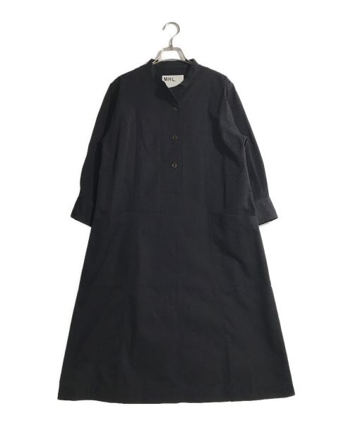 中古 古着通販 Mhl マーガレットハウエル Cotton Wool Twillスタンドカラーワンピース ブラック サイズ 1 ブランド 古着通販 トレファク公式 Trefac Fashion
