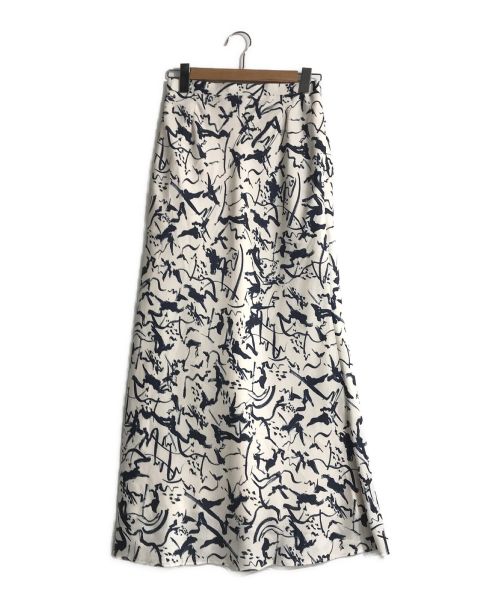 RIM.ARK（リムアーク）RIM.ARK (リムアーク) アートペイントスカート ホワイト サイズ:38の古着・服飾アイテム