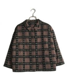 marimekko（マリメッコ）の古着「シャツジャケット」｜ブラウン×ブラック