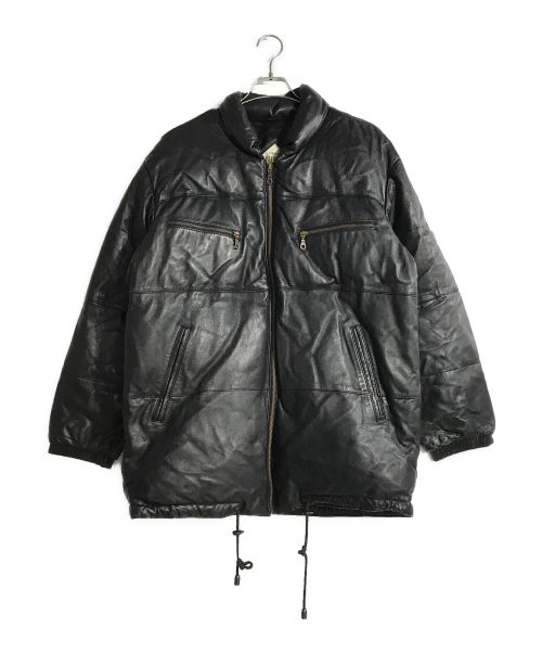 VALDUST（VALDUST）VALDUST (VALDUST) ラムレザーダウンジャケット ブラック サイズ:Lの古着・服飾アイテム