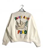 POLO RALPH LAURENポロ・ラルフローレン）の古着「ピースラブポロスウェットシャツ」｜ホワイト