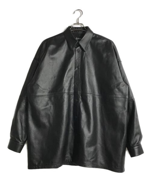 edition（エディション）edition (エディション) ラムレザー シャツジャケット ブラック サイズ:F 未使用品の古着・服飾アイテム