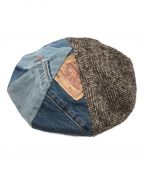 KAPITALキャピタル）の古着「リメイクベレー帽」｜ブラウン × インディゴ