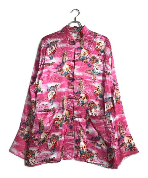 doublet（ダブレット）doublet (ダブレット) アロハカンフーシャツ ピンク サイズ:Lの古着・服飾アイテム