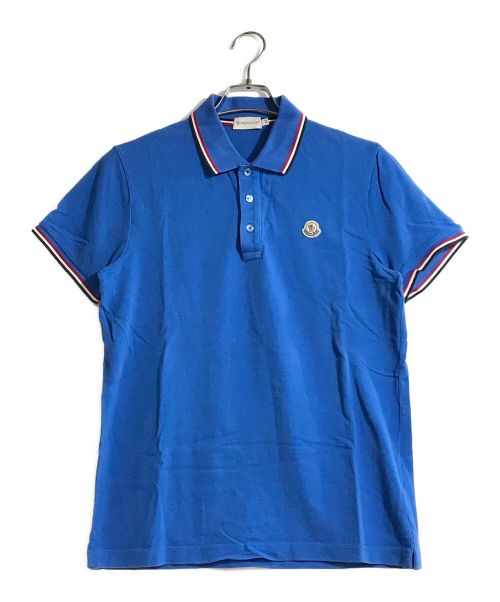 MONCLER（モンクレール）MONCLER (モンクレール) ポロシャツ ブルー サイズ:Mの古着・服飾アイテム