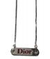 Christian Dior（クリスチャン ディオール）の古着「ロゴプレートネックレス」｜シルバー