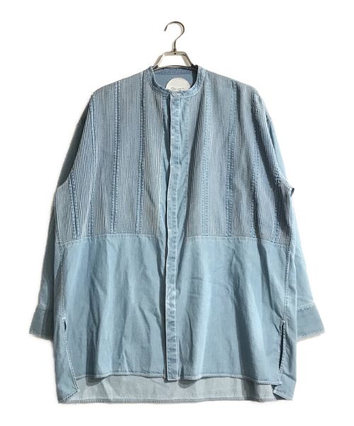 pheeta（フィータ）pheeta (フィータ) ピンタックシャツ ライトインディゴ サイズ:2の古着・服飾アイテム