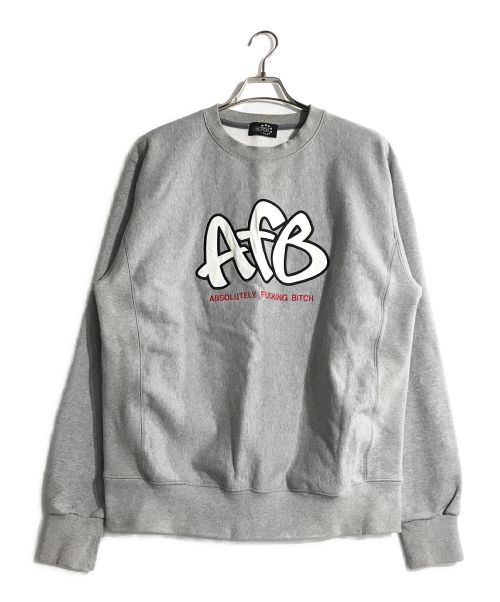 AFB（エーエフビー）AFB (エーエフビー) クルーネックスウェット グレー サイズ:XLの古着・服飾アイテム